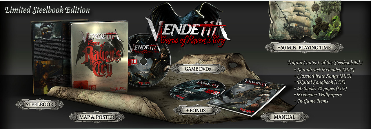 Pre-order Vendetta: Curse of Raven's Cry - Steelbook Edition